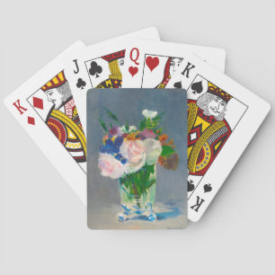 Manet Flowers in a Crystal Vase Playing Cards