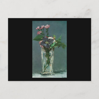 Manet Flowers in a Crystal Vase Postcard