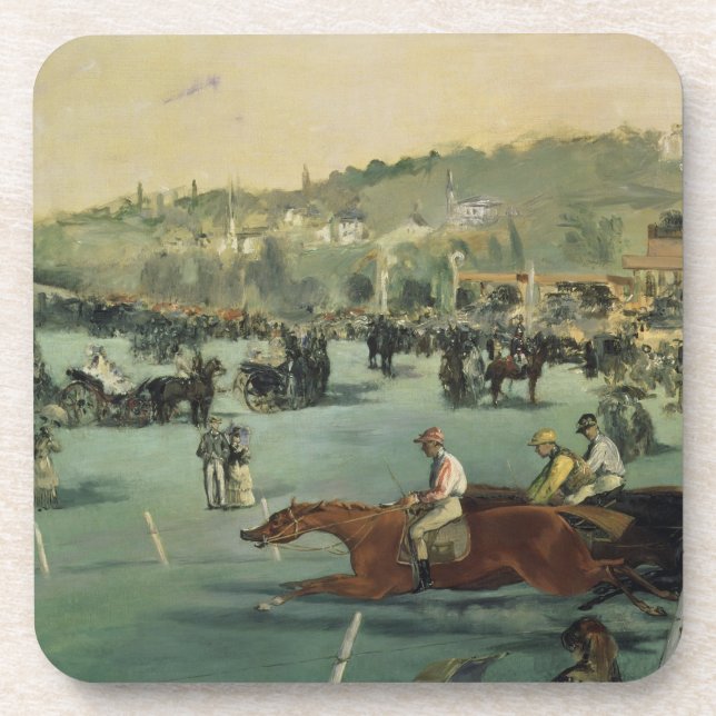 Manet | Horse Racing, 1872 Coaster (Front)