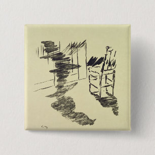 Manet Illustration for 'The Raven' 2 Inch Square Button