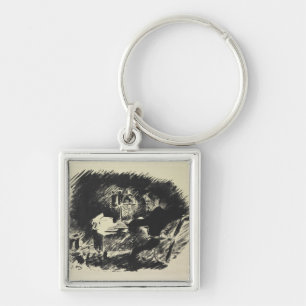 Manet Le Corbeau , 1875 Keychain