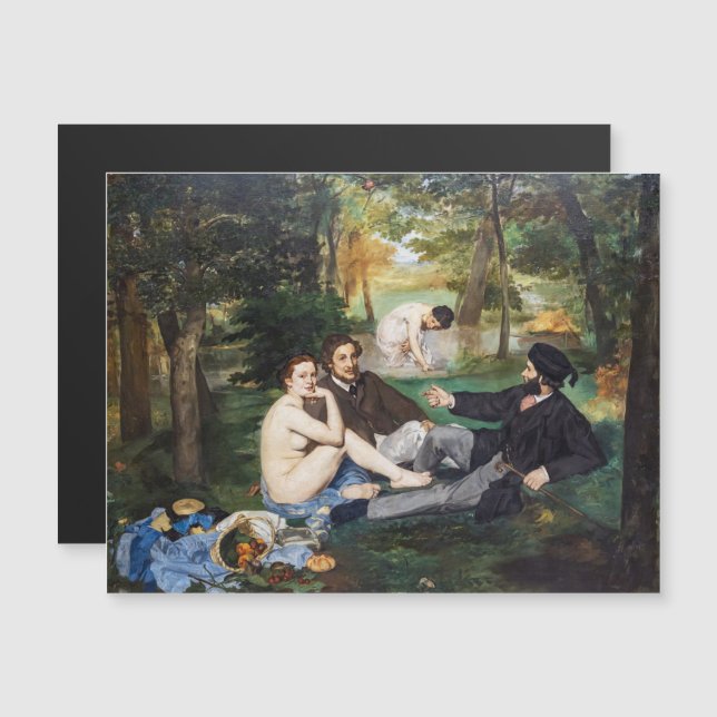 Manet - Luncheon on the Grass Magnetic Card (Front/Back)