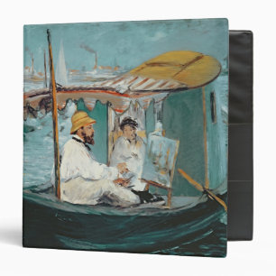 Manet Monet in his Floating Studio, 1874 Binder
