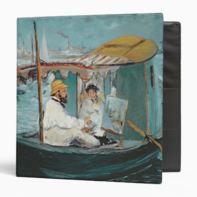 Manet | Monet in his Floating Studio, 1874 Binder (Front/Inside)