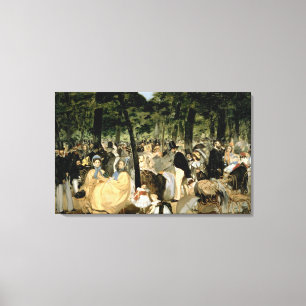 Manet   Music in the Tuileries Gardens, 1862 Canvas Print