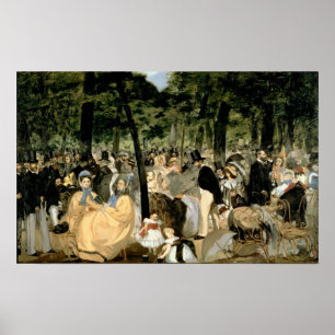 Manet Music in the Tuileries Gardens, 1862 Poster