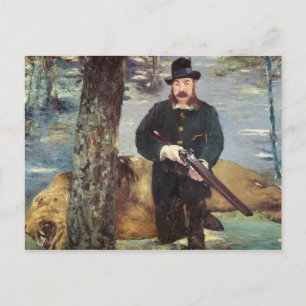 Manet   Pertuiset, Lion Hunter, 1881 Postcard