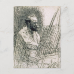 Manet Portrait of Edouard Manet at his Easel Postcard