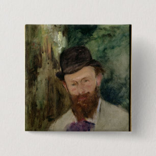 Manet Portrait of Edouard Manet c.1880 2 Inch Square Button