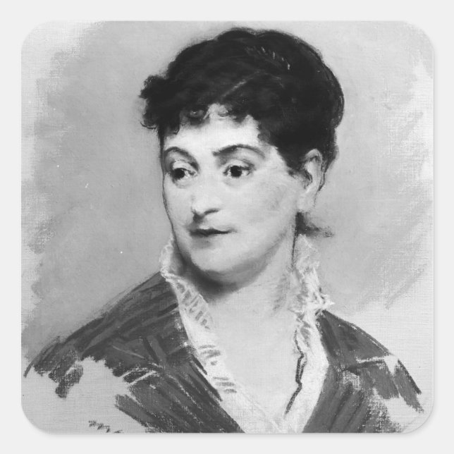 Manet | Portrait of Madame Emile Zola, 1874 Square Sticker (Front)