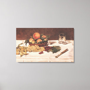 Manet   Still Life: Fruit on a Table, 1864 Canvas Print