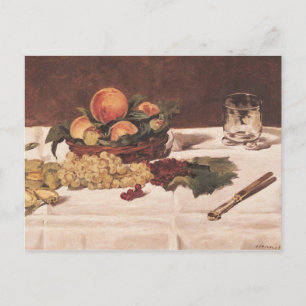 Manet   Still Life: Fruit on a Table, 1864 Postcard