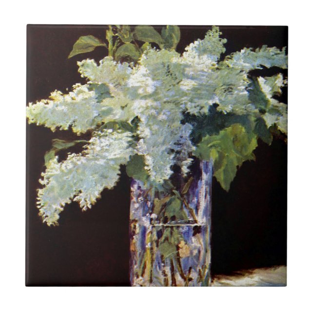 Manet Still Life White Lilacs Tile (Front)