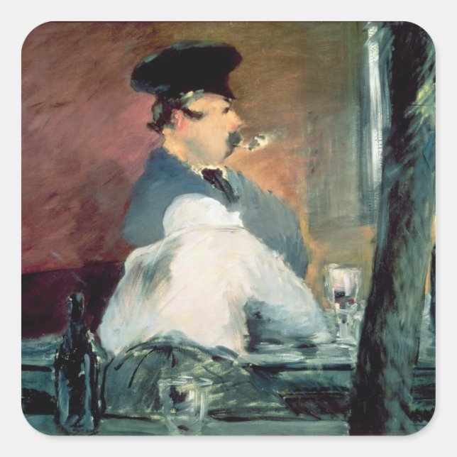 Manet | The Bar, 1878-79 Square Sticker (Front)
