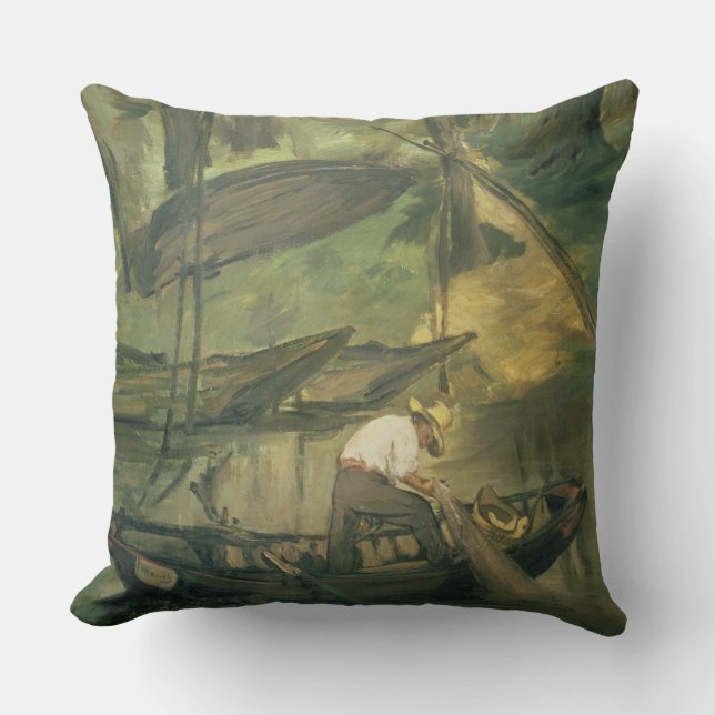 Manet | The Fisherman, c.1861 Throw Pillow (Front)