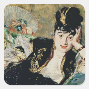Manet The Lady with Fans Square Sticker