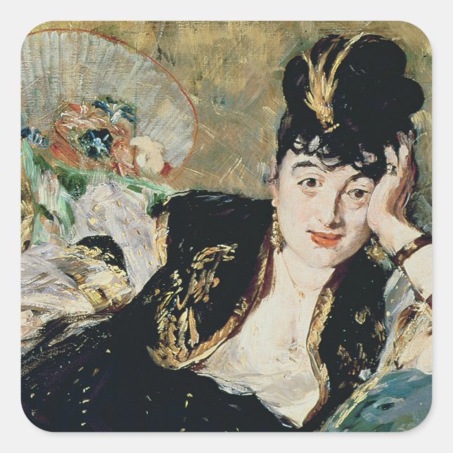 Manet | The Lady with Fans Square Sticker (Front)