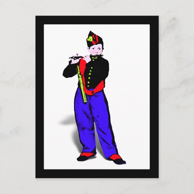 Manet's Little Flutist ala Postcard (Front)