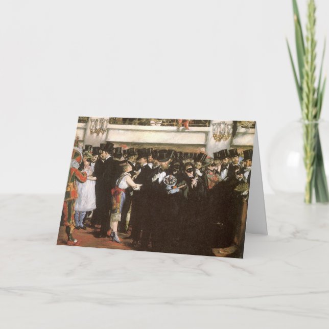 Manet's Masked Ball at the Opera Holiday Card (Front)