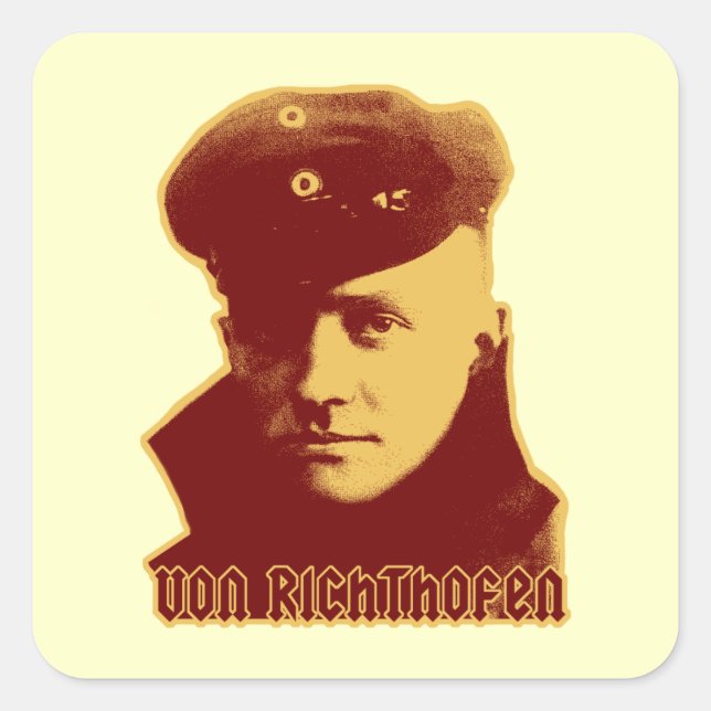 Manfred Von Richthofen Square Sticker (Front)