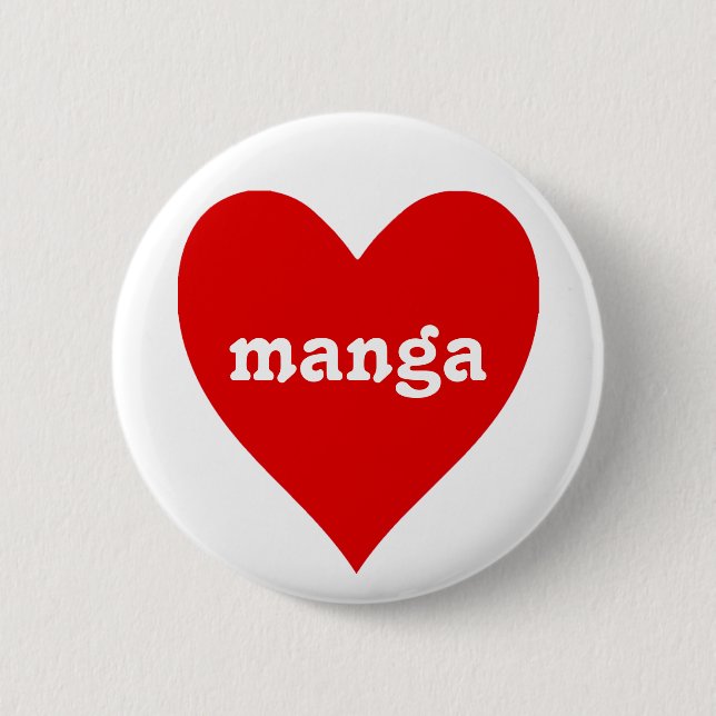 manga 2 inch round button (Front)
