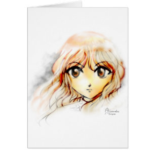 Manga Anime Girl sketch big eyes kawaii cute