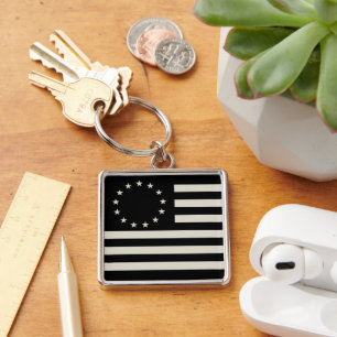 Manga, Betsy Ross Flag or Circle American Flag Keychain
