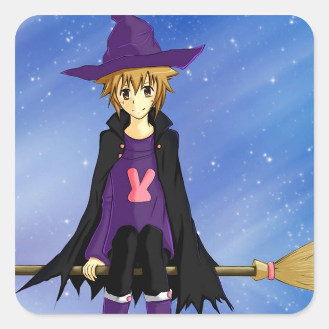 manga card square sticker (Front)