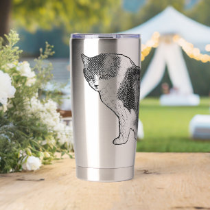 Manga Dot Cat Brings Playful Mood to Mornings Insulated Tumbler