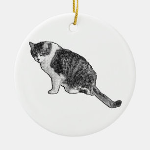 Manga Dot Cat Ornament Brightens Festive Decor