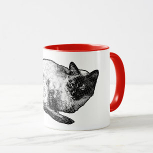 Manga-dotted winter curl mug