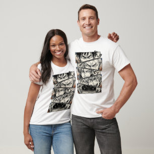 Manga Eyes Collage T-Shirt – Intense Anime Panel E