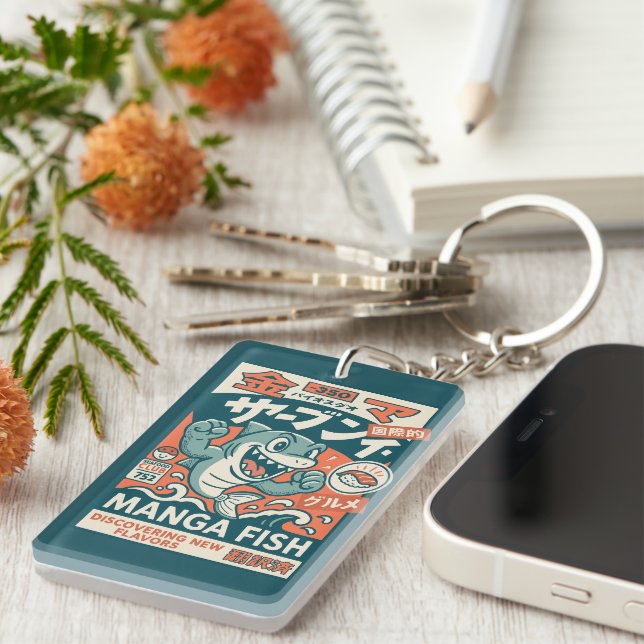Manga Fish Keychain (Front Right)