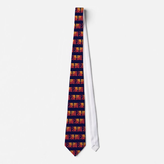 Manga in Japanese Characters Tie (Front)