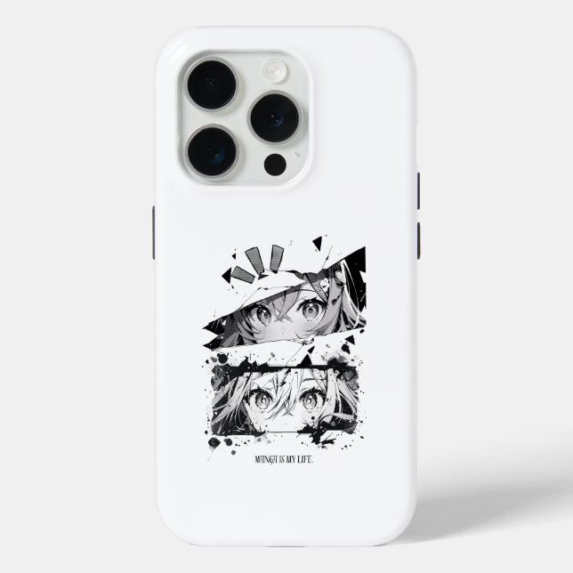 Manga Is My Life Anime Eyes Glitch Art Case-Mate iPhone Case (Back)