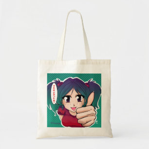 Manga little girl who encouraged - pile up tote bag