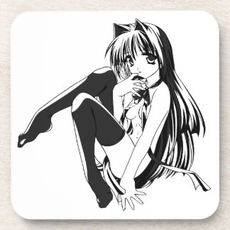 Manga, Neko Catgirl Furry Anime Loli Slave Coaster