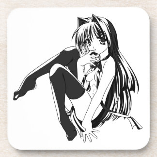 Manga, Neko Catgirl Furry Anime Loli Slave Coaster