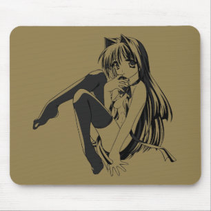 Manga, Neko Catgirl Furry Anime Loli Slave Mouse Pad