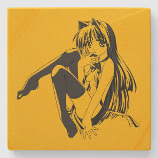 Manga, Neko Catgirl Furry Anime Loli Slave Stone C Coaster
