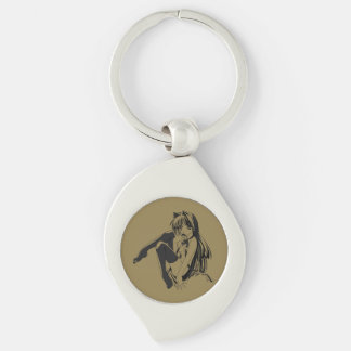 Manga, Neko Catgirl Furry Kawaii Loli  Keychain