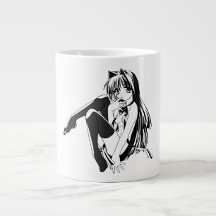 Manga, Neko Catgirl Furry Kawaii Loli  Large Coffee Mug
