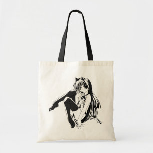 Manga, Neko Catgirl Furry Kawaii Loli Tote Bag