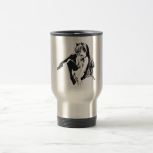 Manga, Neko Catgirl Furry Kawaii Loli Travel Mug