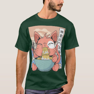 Manga Neko Ramen Cat Lover 872 T-Shirt