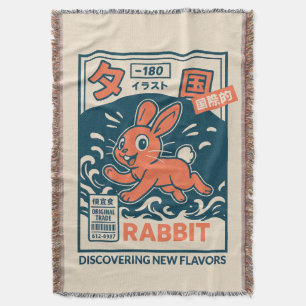 Manga Rabbit Throw Blanket
