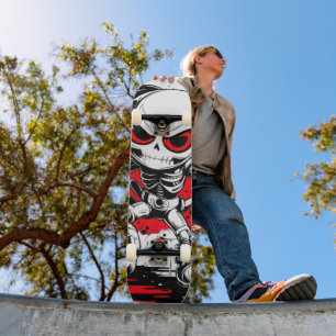 Manga Robot Skeleton Cyberpunk Skateboard Deck