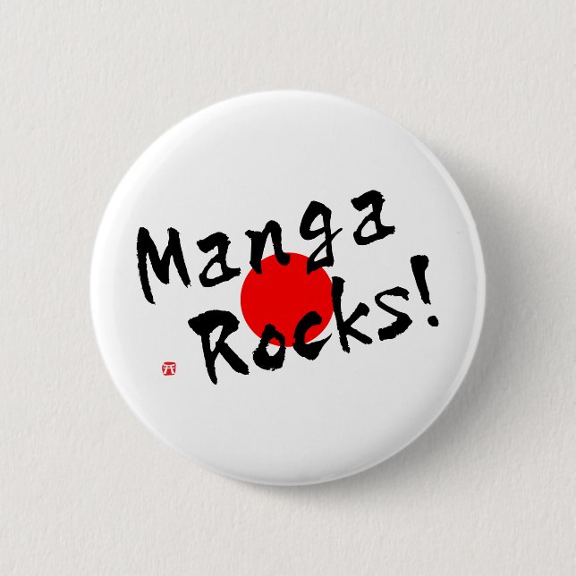 Manga Rocks! 2 Inch Round Button (Front)