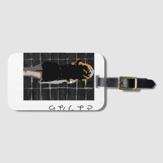 Manga-shaped design with word goodbye in Japanese Luggage Tag