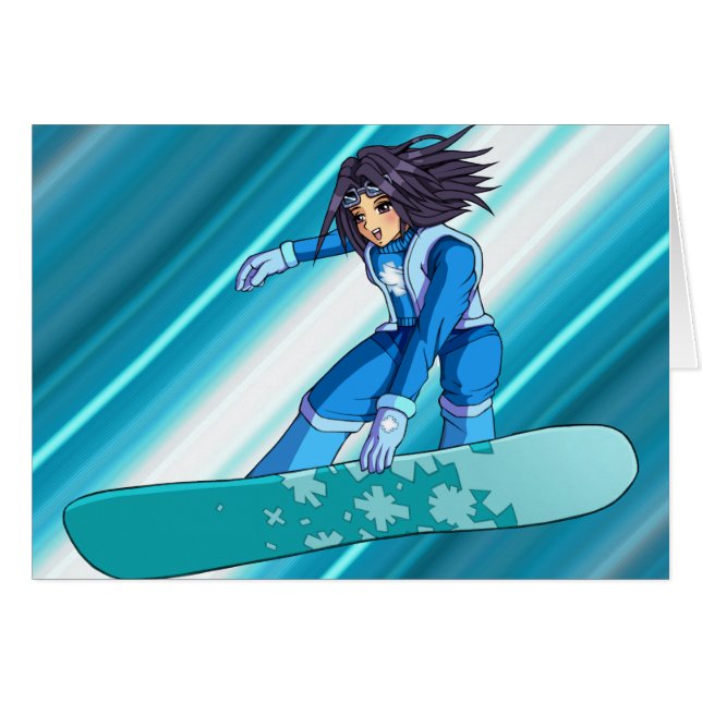 Manga Snowboarder Girl (Devant horizontal)